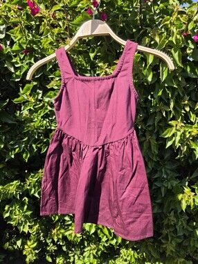 Viral Weekend Academy Girls Corset Dress XS 4-5 Dark Cherry Sleeveless